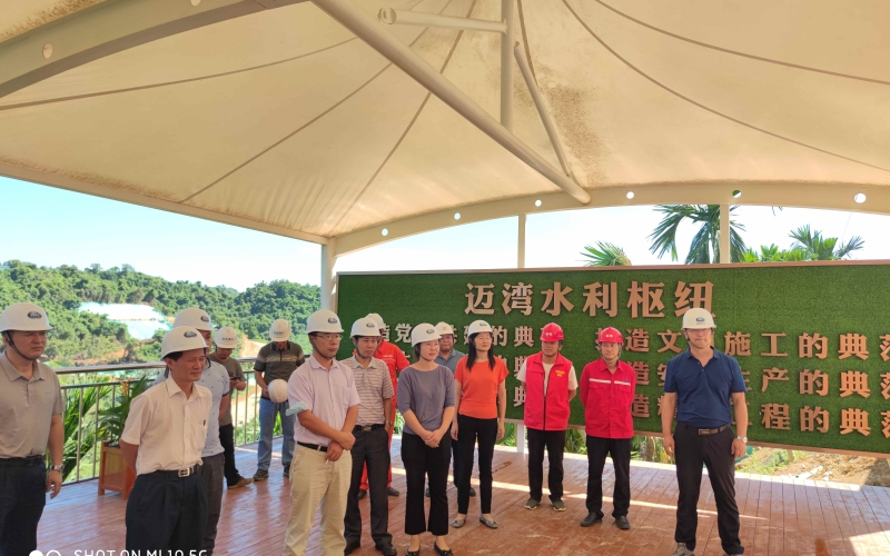 水利部珠江委员会副主任胥加仕一行到迈湾水利枢纽项目督导事情