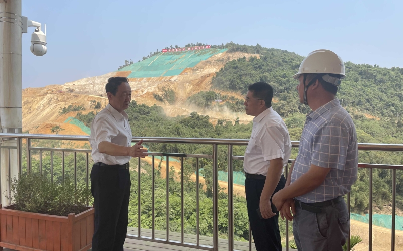 省水务厅王强厅长到海南控股水利工程项目现场检查指导
